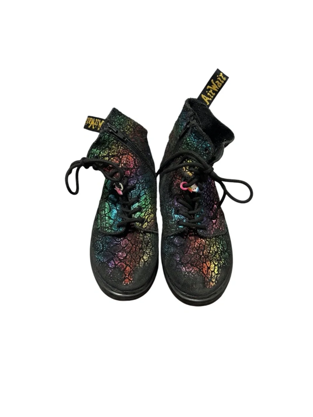 Dr. Martens Pascal J Rainbow Colored Crocodile Embossed Boots Size 3